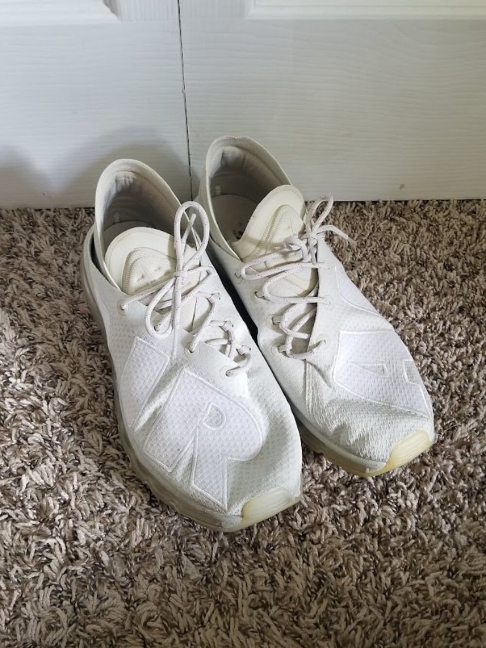 Nike Men's Shoes 10.5 Light Bone Air Max Flair Sneakers Trainers Logo White